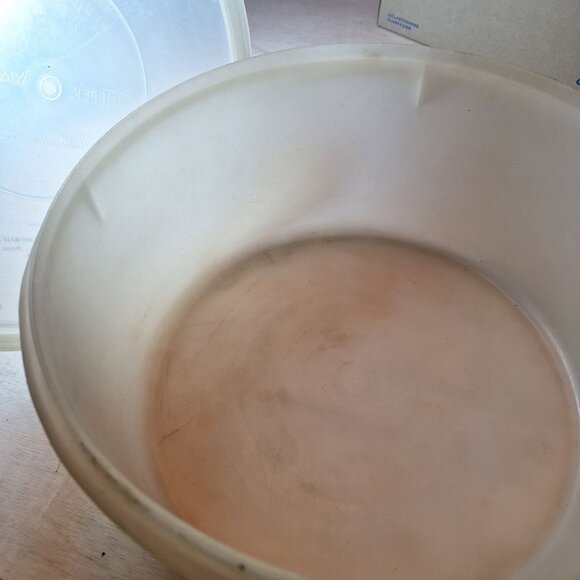 Tupperware Cake Container 256-1 Millionaire Line Seal 224-2 Storage Lid Vintage - Picture 5 of 6